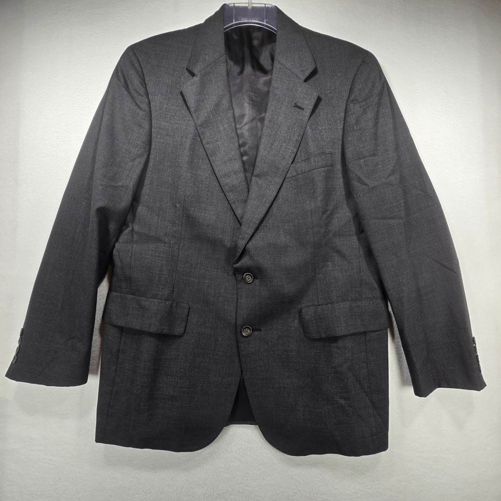 Chaps by Ralph Lauren Mens Gray Wool Blend Blazer Sport Coat Jacket USA Made